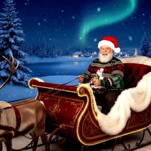 Holiday Time Sweater 3XL Santa Lg Slip in Pocket Fair Isle Ugly Christmas Party - Picture 4 of 14